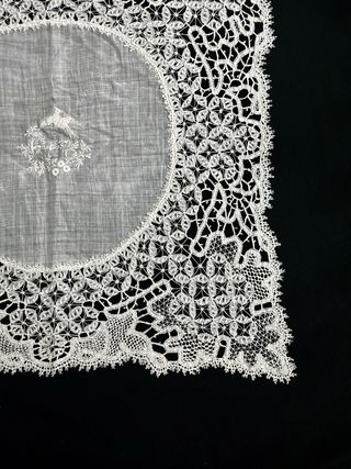 Pañuelo encaje Honiton antiguo