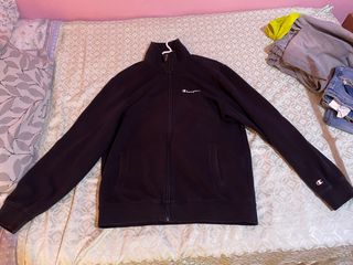 Sudadera Champion Negra Cremallera