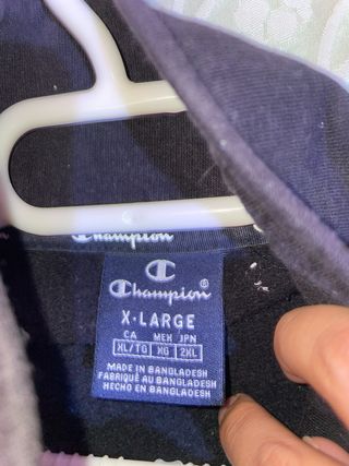 Sudadera Champion Negra Cremallera