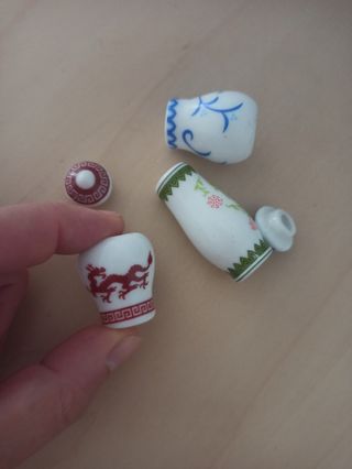 3 Jarrones Miniatura Casa Muñecas