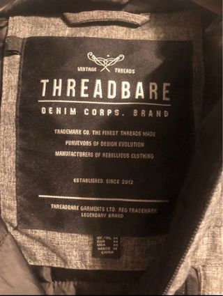 Cazadora Theadbare Gris Talla L