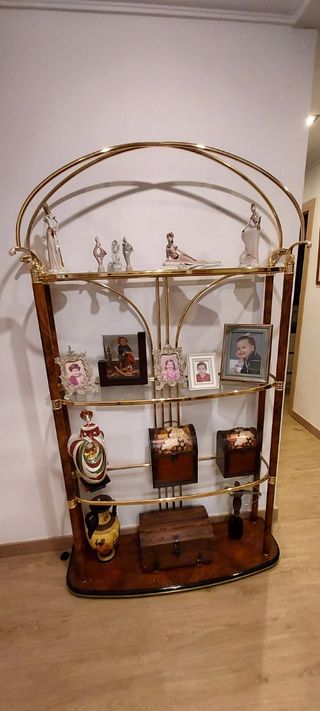 Mueble entrada espejo y estantería