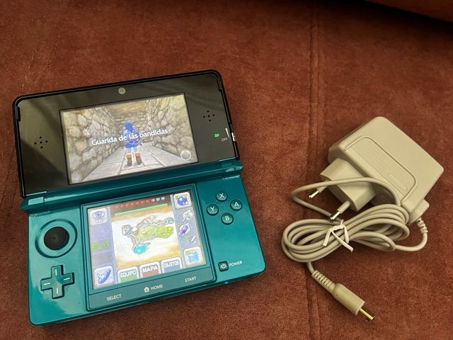 Nintendo 3DS Blue Aqua com carregador