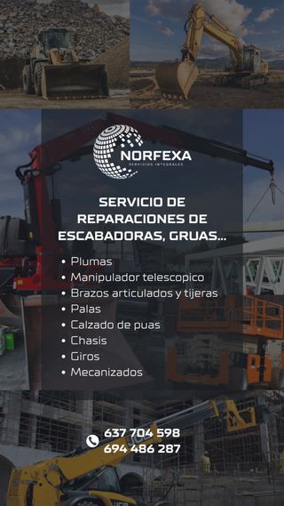 SERVICIO DE REPARACIONES ESCABADORAS,PALAS,GRÚAS