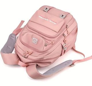 Mochila Gris Plata JLD con Llavero Panda