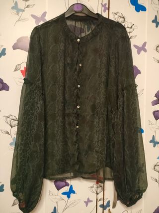 Camisa transparente negra