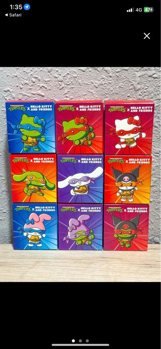 Muñecos Hello Kitty x Tortugas Ninja