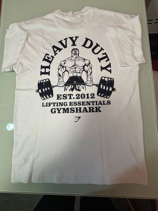 Camiseta Gymshark Heavy Duty Blanca