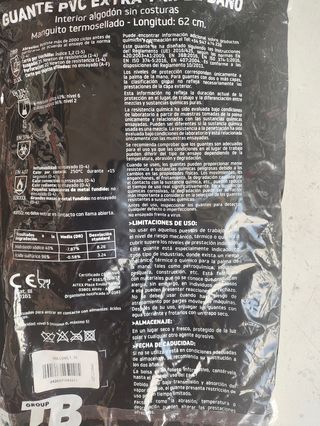 Guantes Protección Química TB E impermeable.