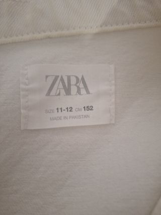 Cazadora vaquera niña Zara blanca Talla 11 12 años