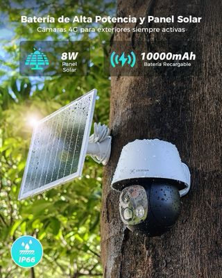 Camara solar de vigilancia exterior con SIM