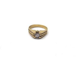 anillo oro 18k con piedra