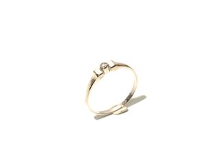 sortija oro 18k con piedra con diamante