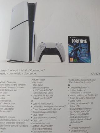 Consola PS5 Slim Lector Edición Fortnite FW: 9.40