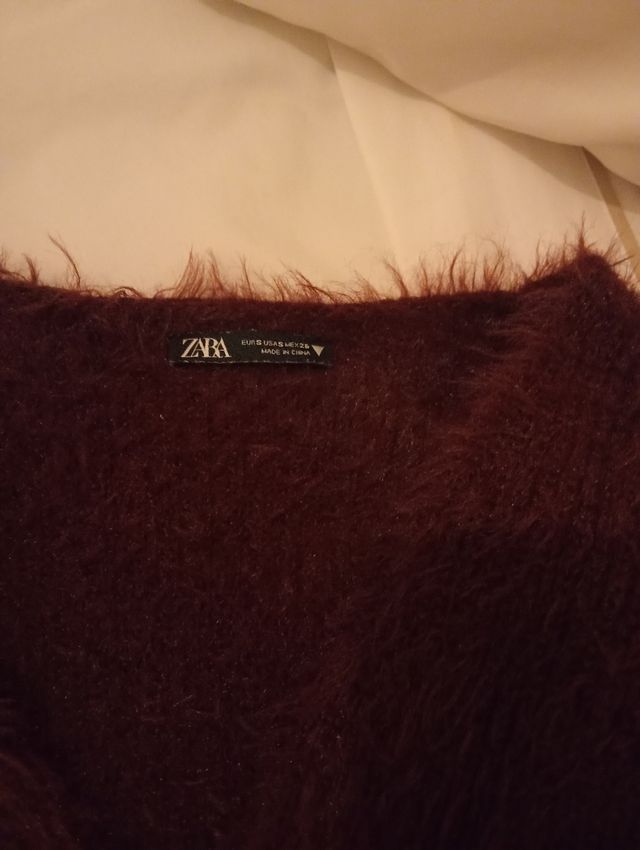 Chaqueta Torera Zara Marrón Peluda