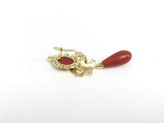 pendientes oro 18k con piedra