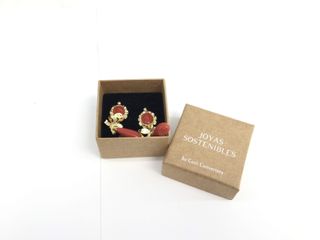 pendientes oro 18k con piedra