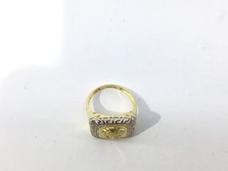 anillo oro 18k con piedra con circonita