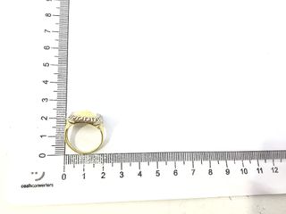 anillo oro 18k con piedra con circonita