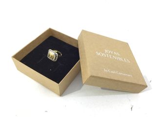 anillo oro 18k con piedra con circonita