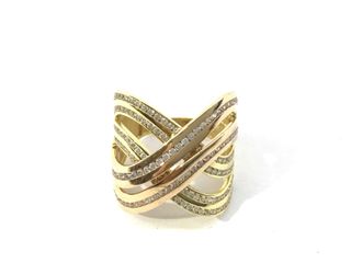 anillo oro 18k con piedra con circonita