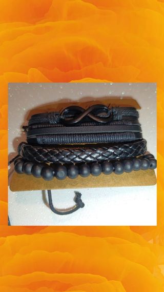 Pack 4 Pulseras Negras