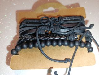 Pack 4 Pulseras Negras
