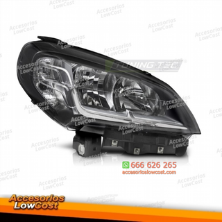 FARO DELANTERO LADO DERECHO NEGRO TYC PARA FIAT D