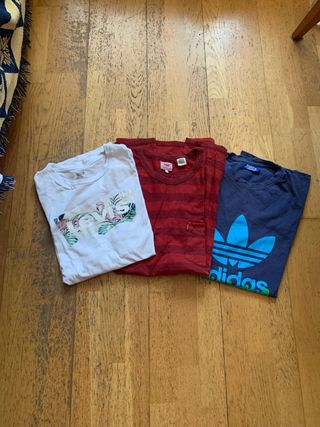 Lote 3 Camisetas Adidas y Levi's