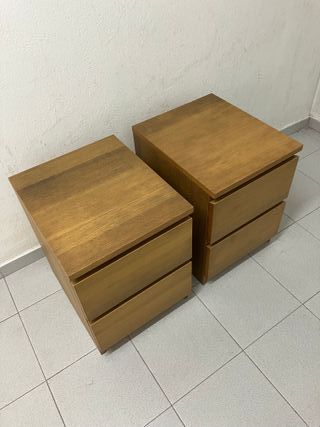 DOS MESITAS MESILLAS COMODAS DE NOCHE IKEA MALM