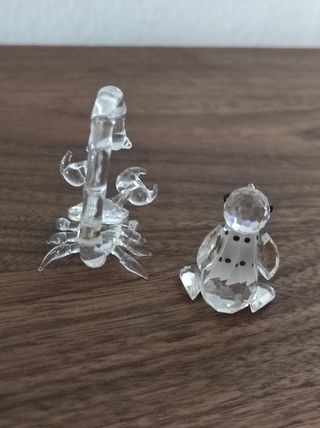 Set 2 miniature animali cristallo