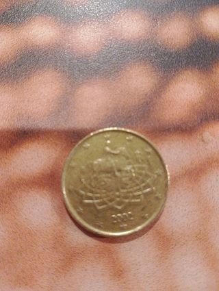 Moneda 50 céntimos Italia Marco Aurelio 2002