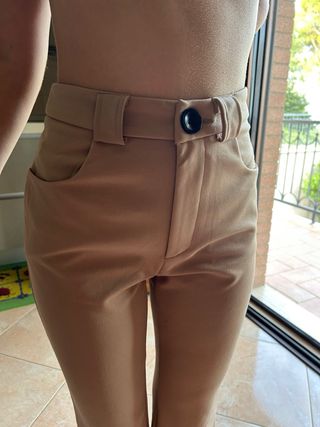 Pantaloni eleganti donna beige