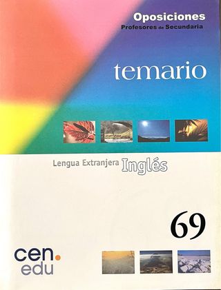 Temario CEN oposición Secundaria Inglés 
