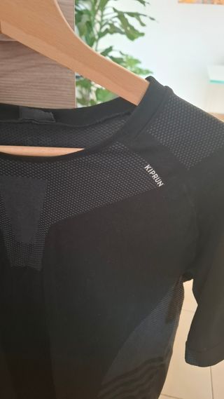 Maglietta Kiprun nera da corsa