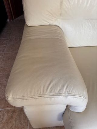Sofá de Piel Natuzzi Blanco