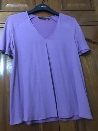 Blusa Massimo Dutti violeta talla XS