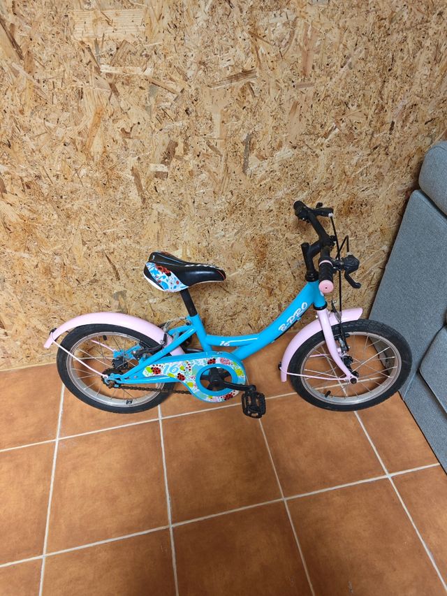 Bicicleta infantil B-pro 16 Azul y Rosa