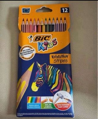 Lápices de Colores BIC Kids Evolution Stripes