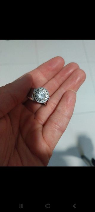 Anillo Bulgari Plata con brillante