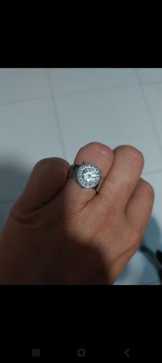 Anillo Bulgari Plata con brillante