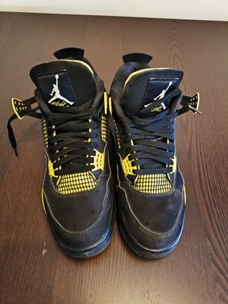 Nike Air Jordan 4 Retro Negro Amarillo originales 