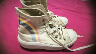 Tenis Converse Niña Blancos Arcoíris