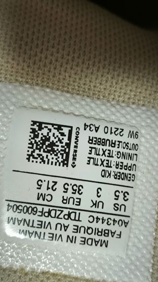 Tenis Converse Niña Blancos Arcoíris