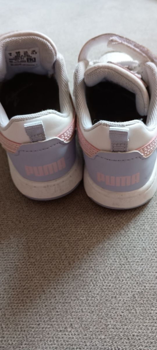 Zapatillas deportivas niña blancas y rosas talla25