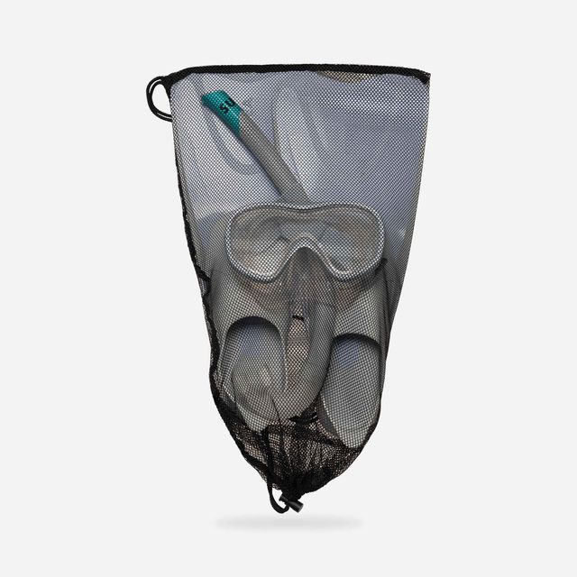 Kit Snorkel Aletas Máscara Tubo 100 AD Adulto Gris