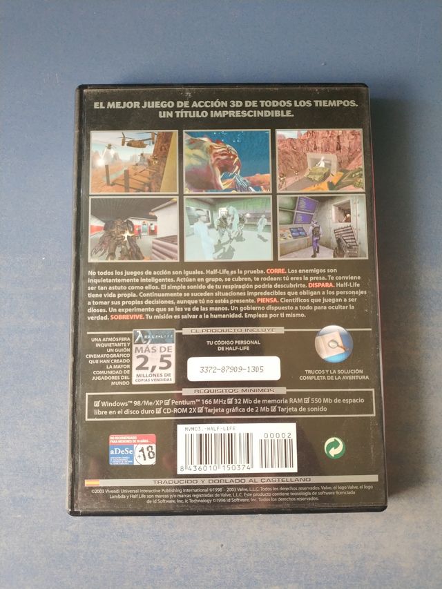 Valvola CD-ROM Half Life 1 PC