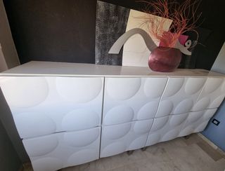 Aparador blanco de madera lacada en blanco (son 2)