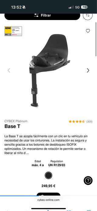 Base Isofix Cybex Platinum T
