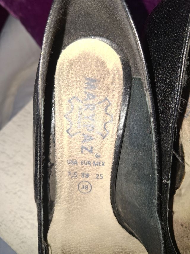 Zapatos de salón Marypaz negros talla 38